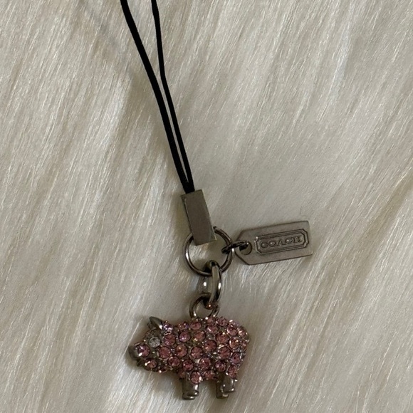 Coach Mini Pig Rhinestone Charm - Picture 1 of 6